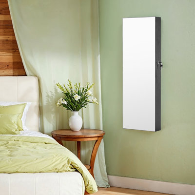 Armoire à bijoux avec miroir à suspendre