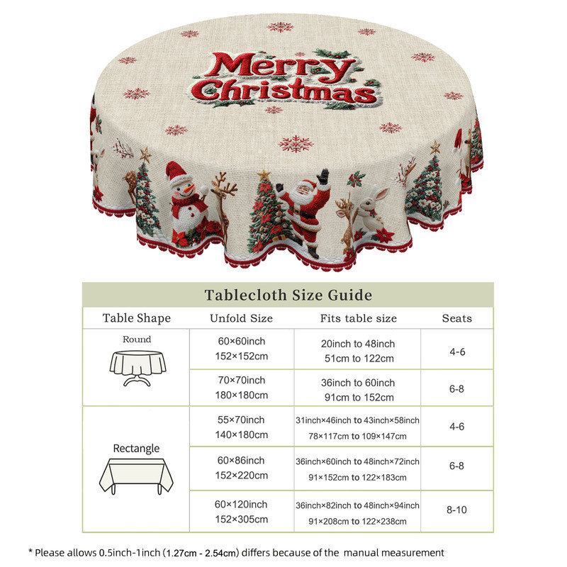 Nappe Merry Christmas Party Atmosphere Decor