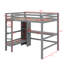 Lit mezzanine double avec tablettes multifonctionnelles et bureau sous le lit-85180828