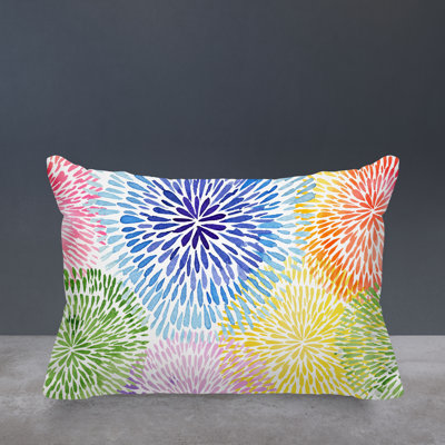 Kain Spun Polyester Outdoor Reversible Throw Pillow