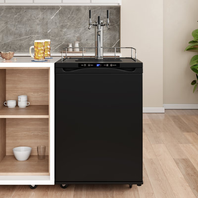 EdgeStar 5.6 Cubic Feet Triple Tap Freestanding Kegerator with
