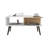 White And Natural Oak Coffee Table With Open Storage And Conical Legs-1771034893
