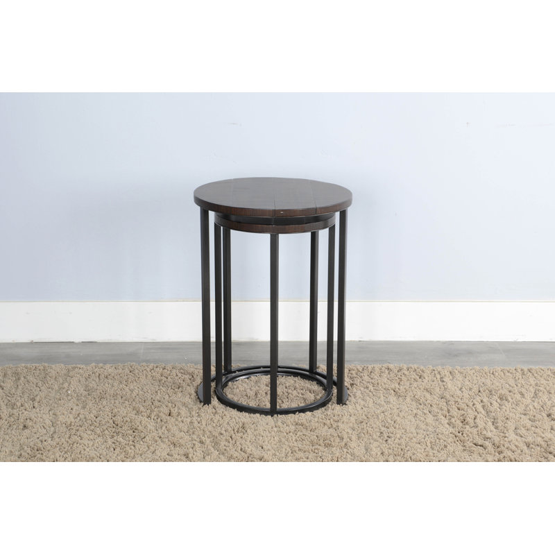 Tables gigognes en bois massif Dilma de 25 po de hauteur