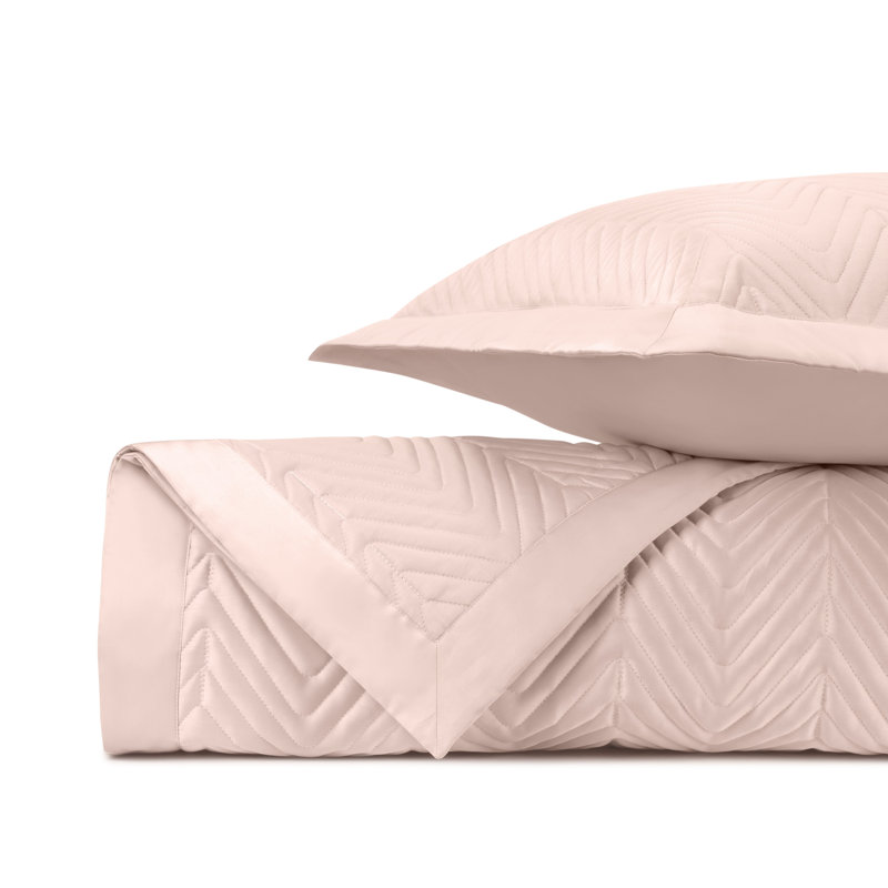 Charleston Egyptian Certified Cotton Quilt, King Quilt, Light Pink