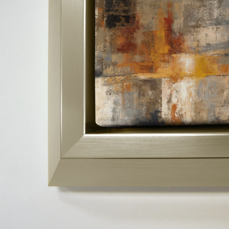 Silver and Amber by Silvia Vassileva - Graphic Art on Canvas, Champagne