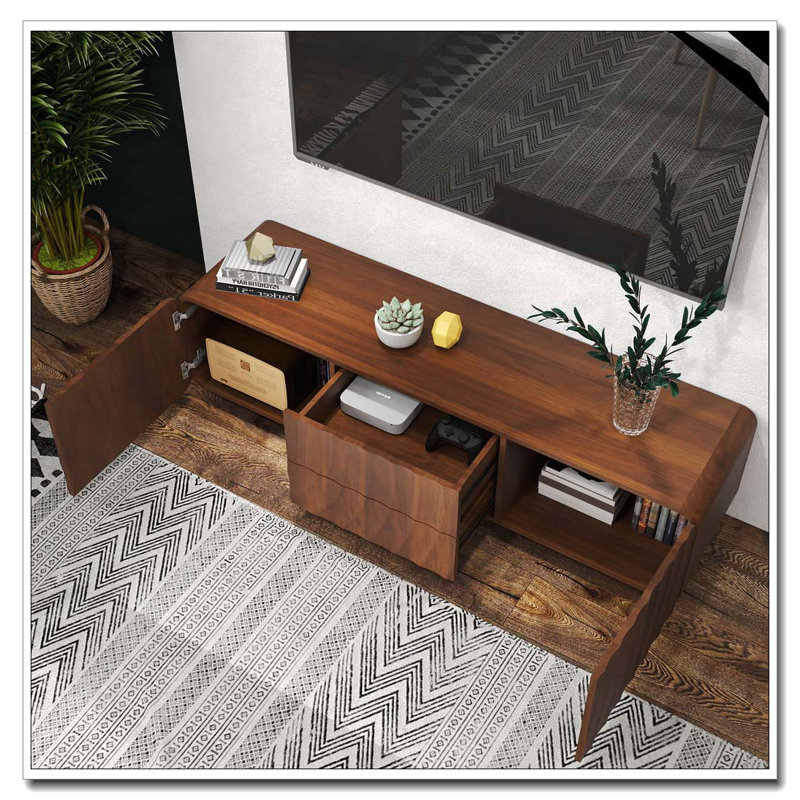 58''Tv Stand, Walnut Brown