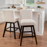 Cyrus Swivel Upholstered Barstool Set