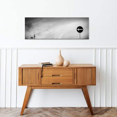 Man Dog Left Turn by Joao Castro - Wrapped Canvas Panoramic Print