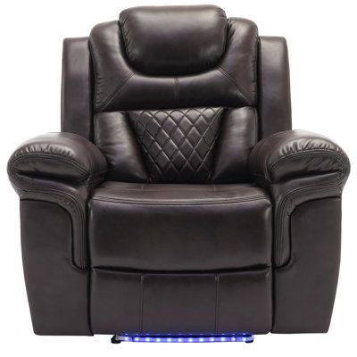 Home Theater Seating Manual Recliner Chair With Led Light Strip For Living Room,Bedroom