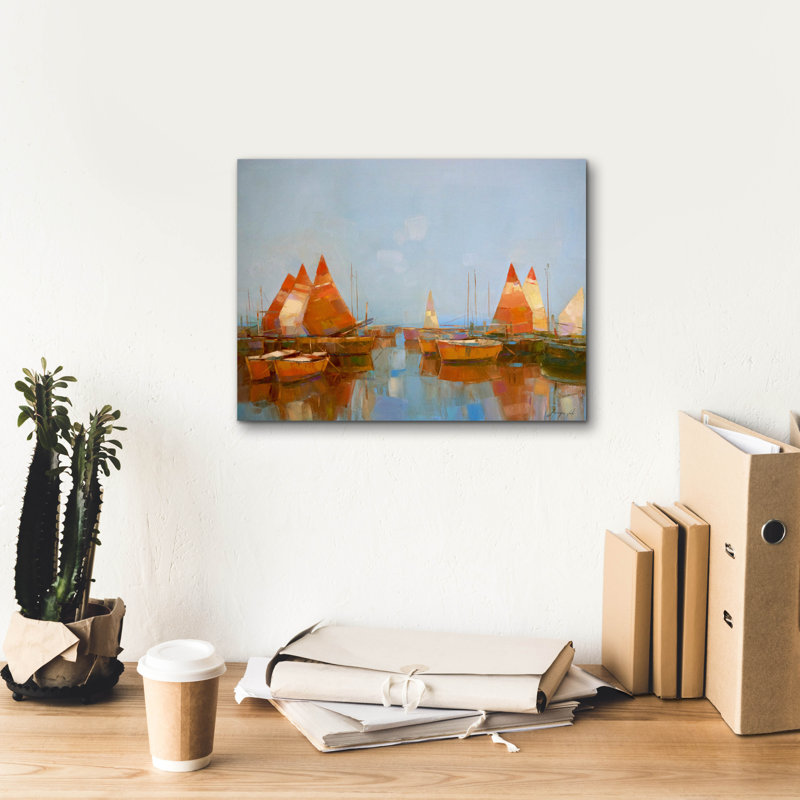 Art mural sur toile Breakwater Bay «Gateway Harbor Park» par Vahe Yeremyan, H 12 po x l 16 po x P 0,75 po