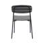 Chaise d'appoint d'extérieur avec cadre noir Yossif - ensemble de 2-417636678