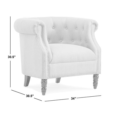 Huntingdon 34" Wide Tufted Polyester Chesterfield Chair