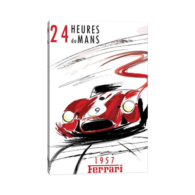 " Ferrari 24 Hr Le Mans " by Fly Graphics Painting Print