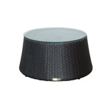 Round Glass Outdoor Side Table