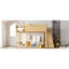 Grand lit mezzanine avec tablettes de rangement et garde-robe, lits mezzanine en bois massif avec glissières et échelles amovibles, aucune boîte à ressorts nécessaire (protection par brevet)-2067236609