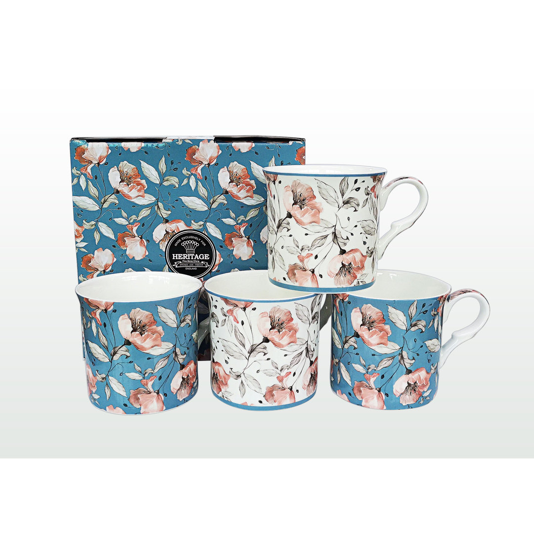 Windrush Set / 4 Becher aus feinem Bone China