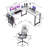 Desk and Chair Set: L-Shaped Computer Desk and Mesh Office Chair-288992180