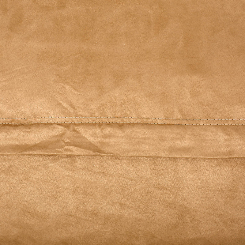 Pouf cylindrique en microfibre 6,5 pieds Potrero, Beige Microfiber