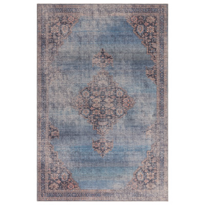 Mason Flatweave Blue/Brown/Pink Rug