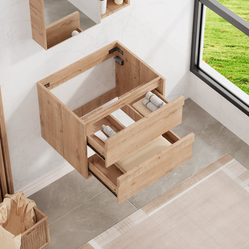 Base de meuble-lavabo flottant mural 24 po seulement, lavabo non inclus