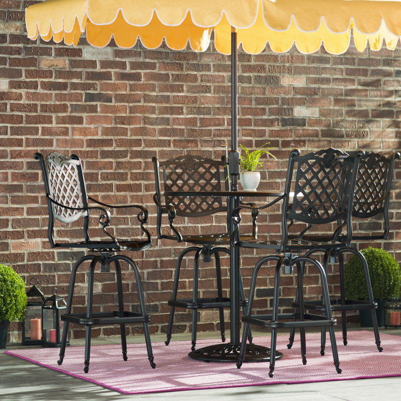 Leininger 5 Piece Bar Height Dining Set