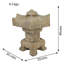 Brandle PAGODA LANTERN Small 40cm Weathered Dark Stone Effect-116005138