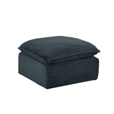 Convertible L-shape Cloud Sectional Sofa With Ottoman - Cozy Upholstered Couch For Living Room