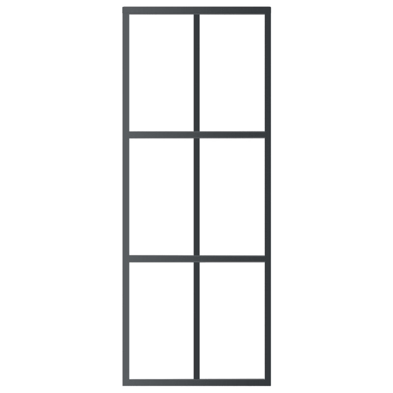 Borgus Sliding Door ESG Glass and Aluminium, 205cm H x 76cm W x 5cm D