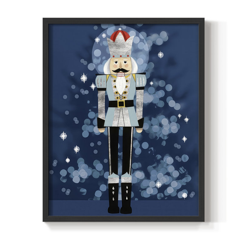 «Disco Nutcracker II», reproduction encadrée - bois massif, H 11 po x l 9 po, Cadre noir
