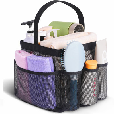 Ultimate 8-Pocket Mesh Shower Caddy - Portable Dorm Room & Travel Essentials Organizer