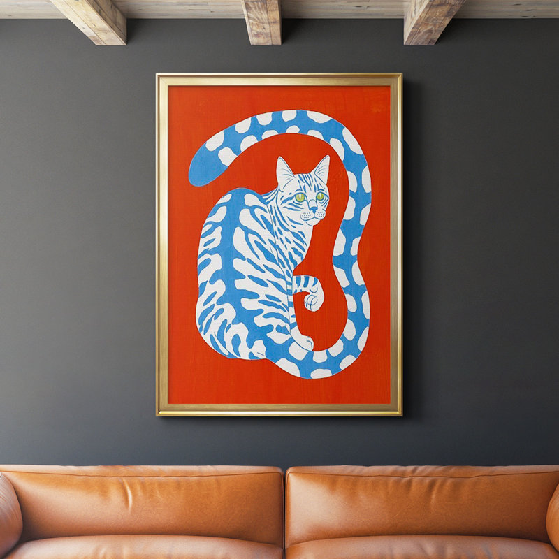 Complementary House Cat I - Impression d'un seul cadre photo, Or, H 42,5 po x l 30,5 po x P 1,25 po