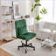 Chaise de bureau en velours vert avec accoudoirs Criss Cross-637630466