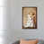 Toile avec cadre en bois brun classique