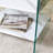 Simple and Elegant Bedside Table with Drawers, Featuring MDF Sticker Board and Transparent Tempered Glass, Ideal for Storage and Various Scenarios.