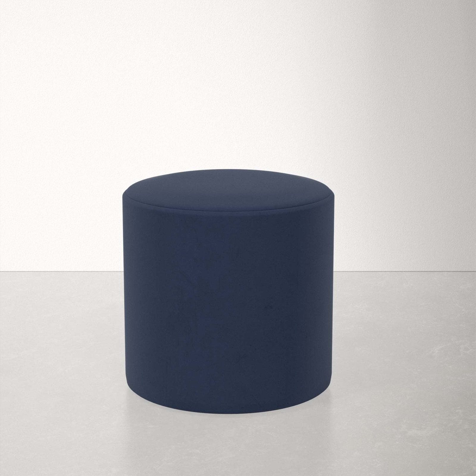 Orlando Upholstered Ottoman, Classic Ink Performance Velvet