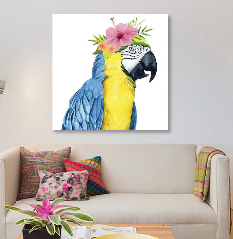 « tropical halo ii », impression sur toile, H 37 po x l 37 po x P 1,5 po, Toile tendue