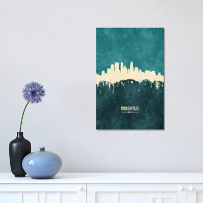 " Minneapolis Minnesota Skyline " by Michael Tompsett Painting Print