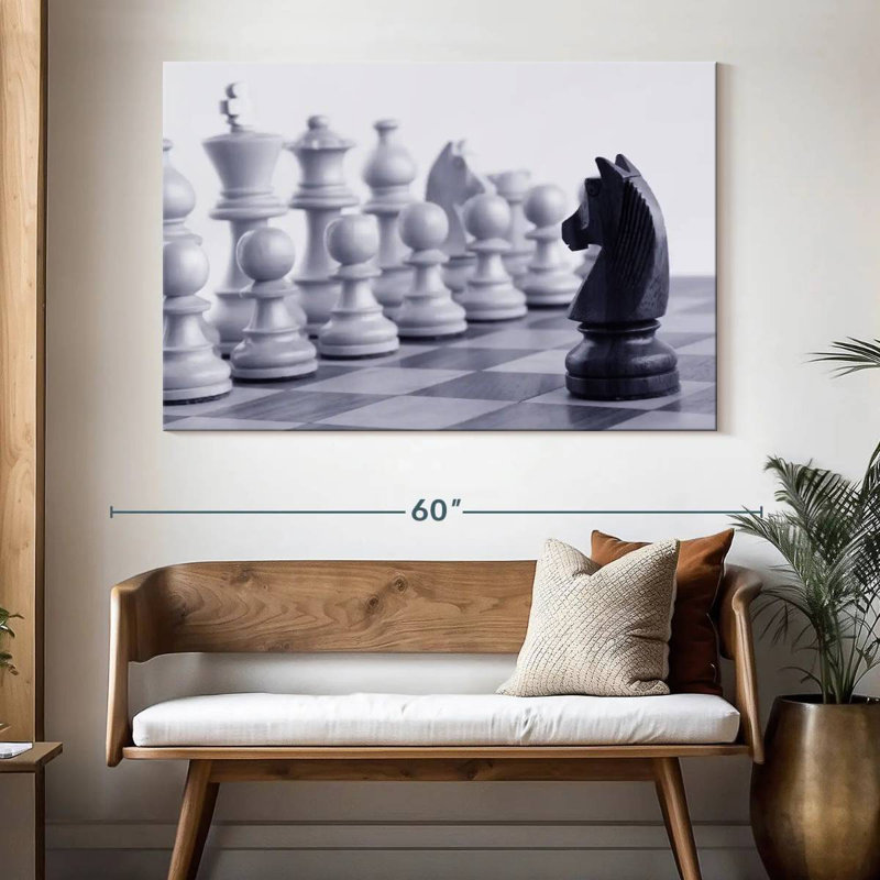 Senne Chess Game Knight, H 34 po x l 51 po