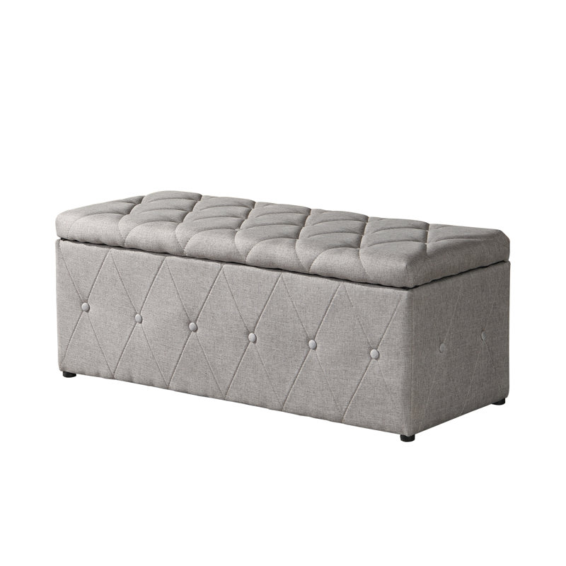 Ensemble de repose-pieds rectangulaire 1 pièce en tissu de lin avec 2 repose-pieds (beige)