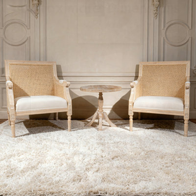 Vintage Rattan Hollow Out French Accent Chair, Perfect for Reading and Relaxing in Living Rooms, Bedrooms, and Balconies.