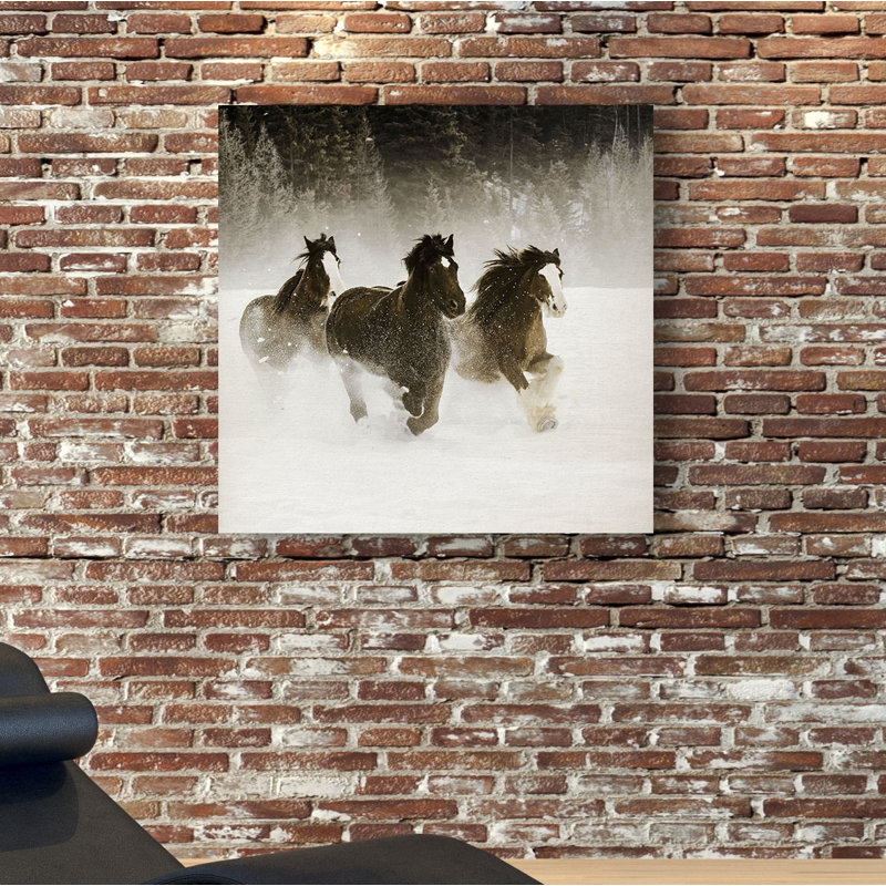 «Winter Roundup II», photographie, Toile tendue, H 10 po x l 10 po x P 1,5 po
