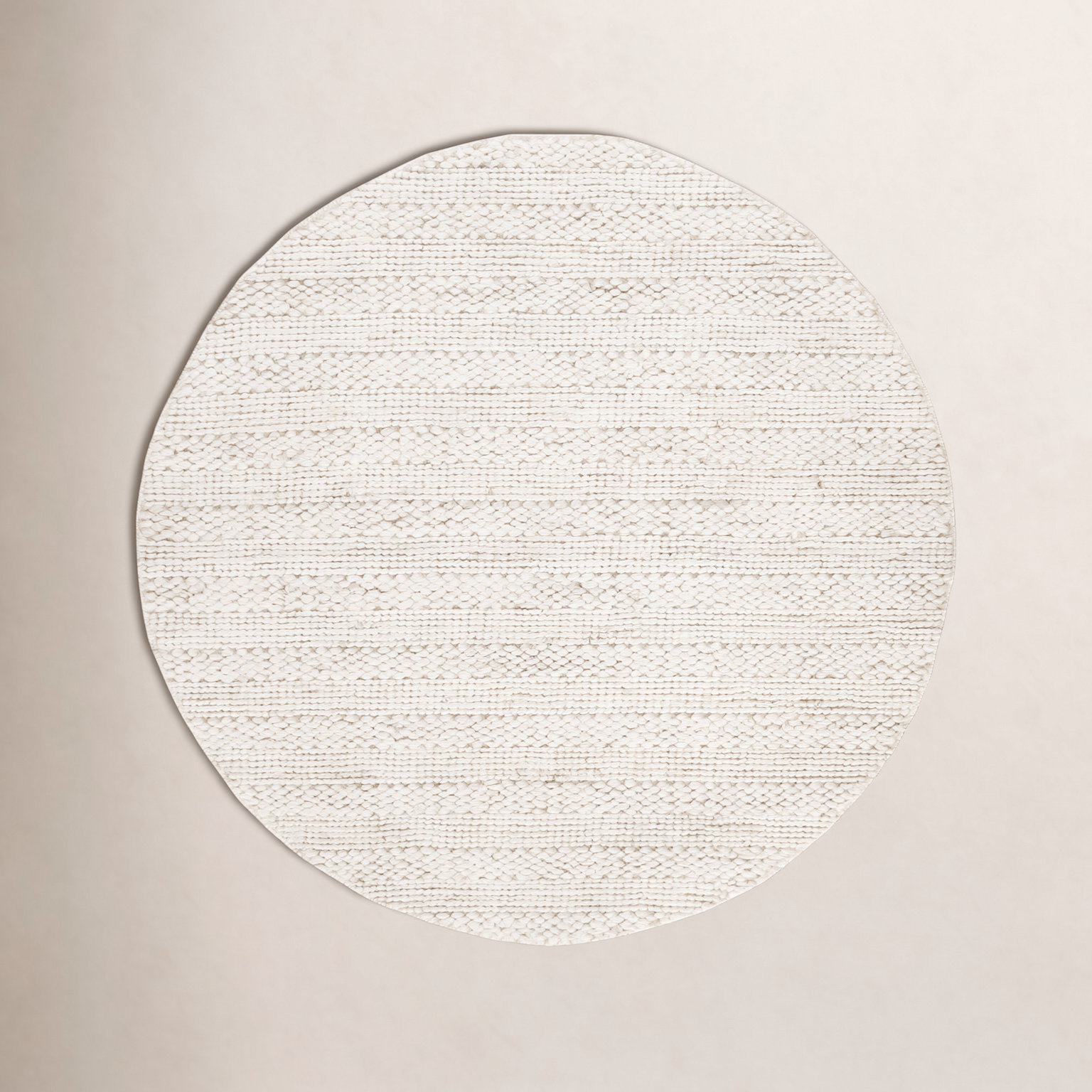 Stanwick Bleached Hand-Woven Jute Rug, Round 7'