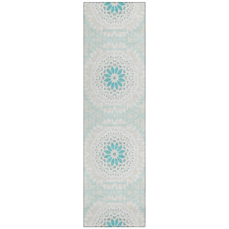Kayala Geometric Indoor / Outdoor Rug, Runner 2'3" x 7'6"