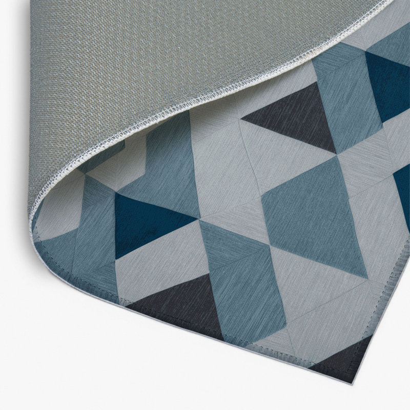 Tapis d'intérieur et d'extérieur à carreaux gris, Rectangulaire 2 pi x 3 pi