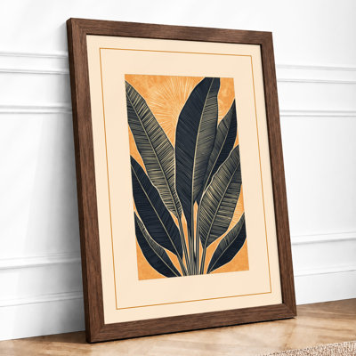 Feathered Fan Botanical - Framed Print