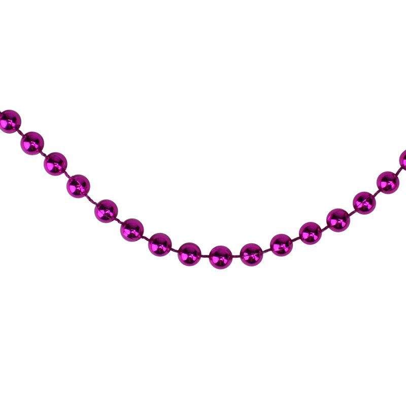 Guirlande de Noël perlée artificielle, Mauve, L 15 pi