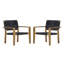 Fauteuil club d'extérieur en bois d'acacia Braeton Contemporary Coastal-126039017