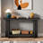 Vintage Console Table With T-leg Design And 2-tier Structure-678157225