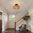Woven Wicker Semi Flush Mount Ceiling Light Fixture, Coastal Boho Rattan Lamp For Bedroom, Kitchen, Hallway, Entryway, Farmhouse Decor-1857827858