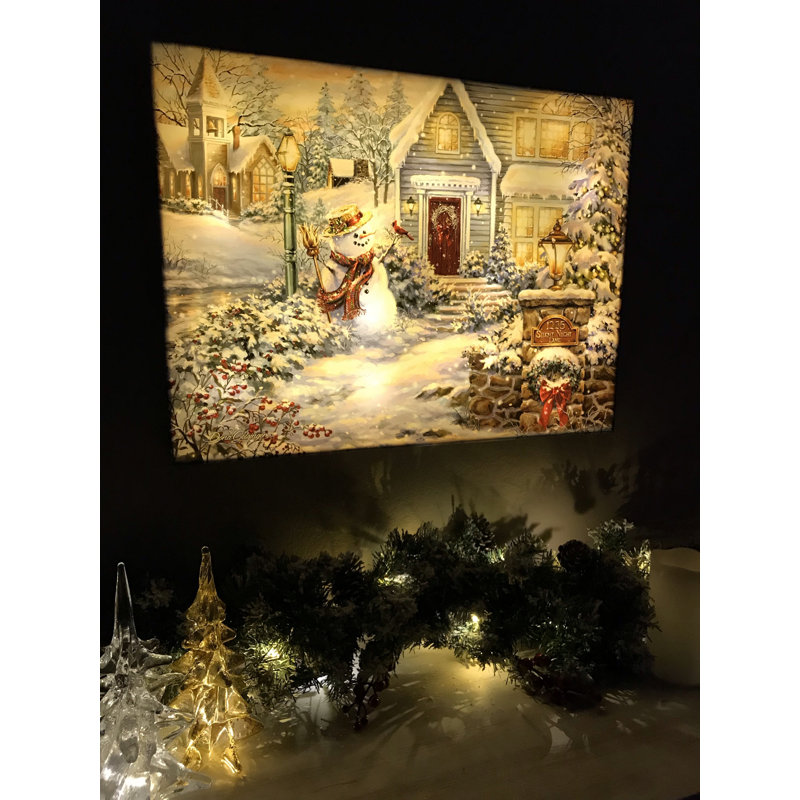 Silent Night Lane 18 x 24 entièrement illuminé, impression DEL ColorChange